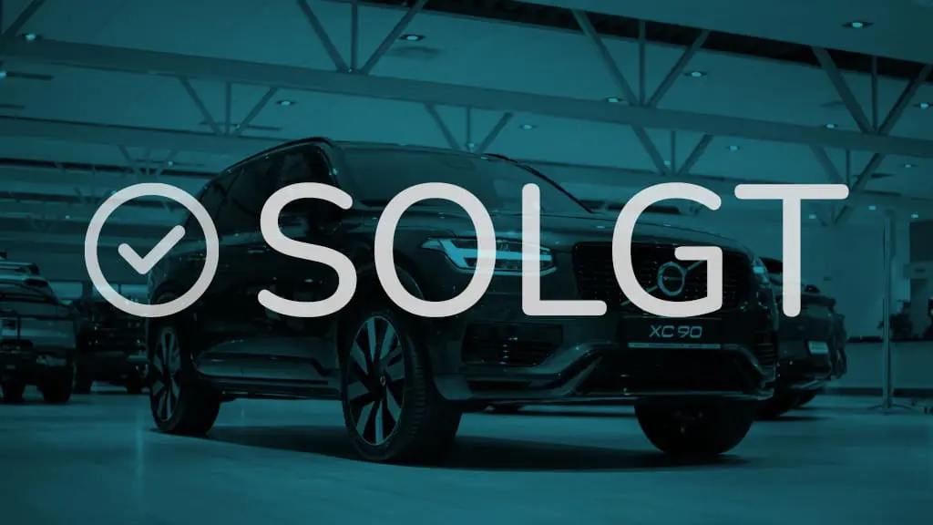 SUV Volvo XC90 solgt i bilforretning.