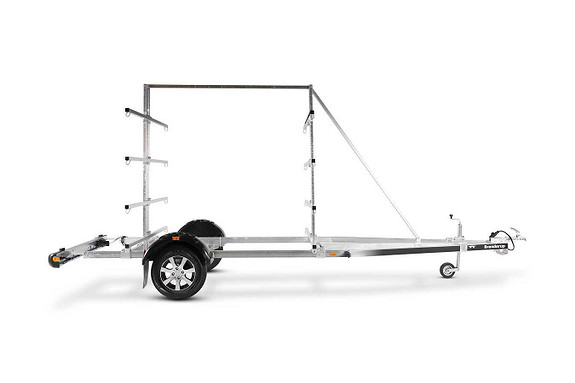 Tilhenger for kajakktransport av aluminium.